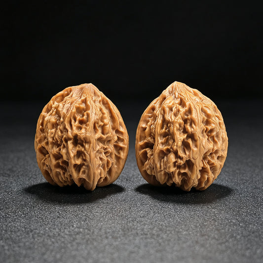"Beijing Chicken Heart" Beijing Jixin BJJX-17A5C Wenwan Walnuts Pair | 44.0mm x 44.0mm | BJJX-17A5C