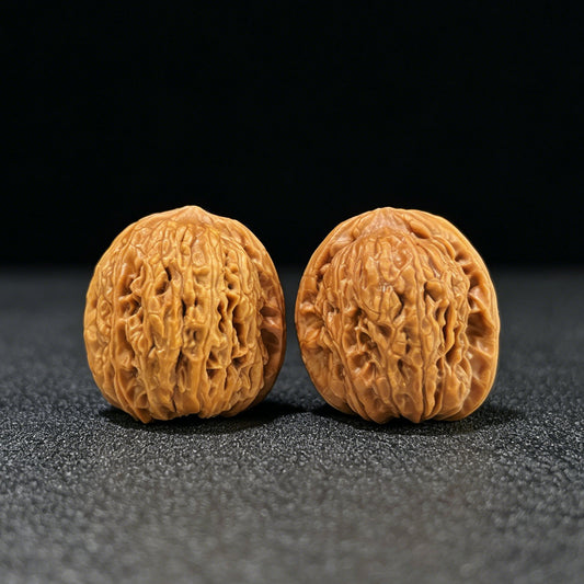 The "Starry-Sky Concave Peach-Heart" (Tao Xin Ao Di Man Tian Xing) Miniature Finger-Twirling Pair | 32.0mm x 31.0mm | TXADMTX-1003