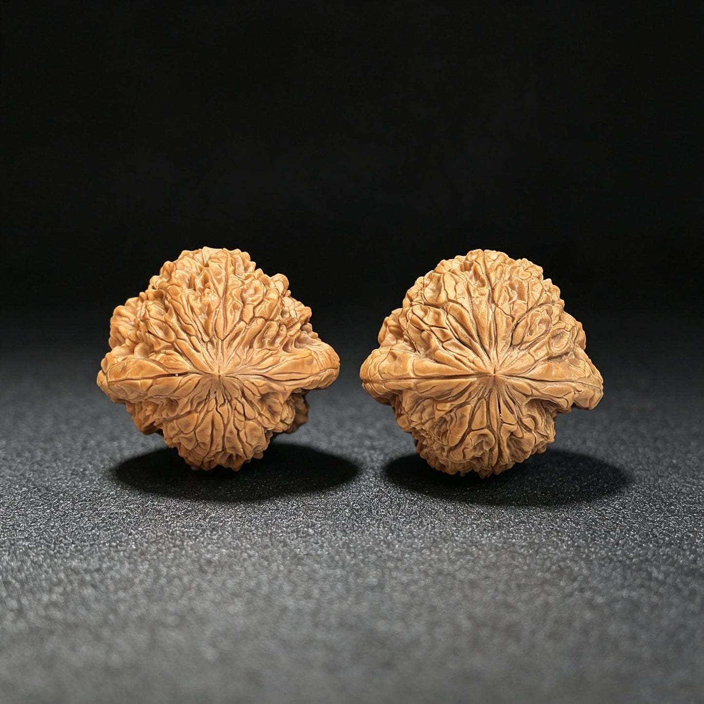 Triangle "Blizzard Turtle-Back" (Bao Xue Sanjiao Gui Bei) Scholar Walnuts Pair | 42.0mm x 39.0mm | Classic Low-Profile Silhouette | Collector Grade Masterpiece | Stock ID: BX-SY1E9