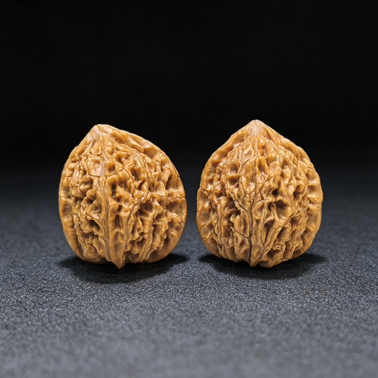 "Water Dragon Grain" Shuilongwen SLW-1601 Classic Wenwan Walnuts Pair | 37.0mm x 38.0mm | SLW-1601