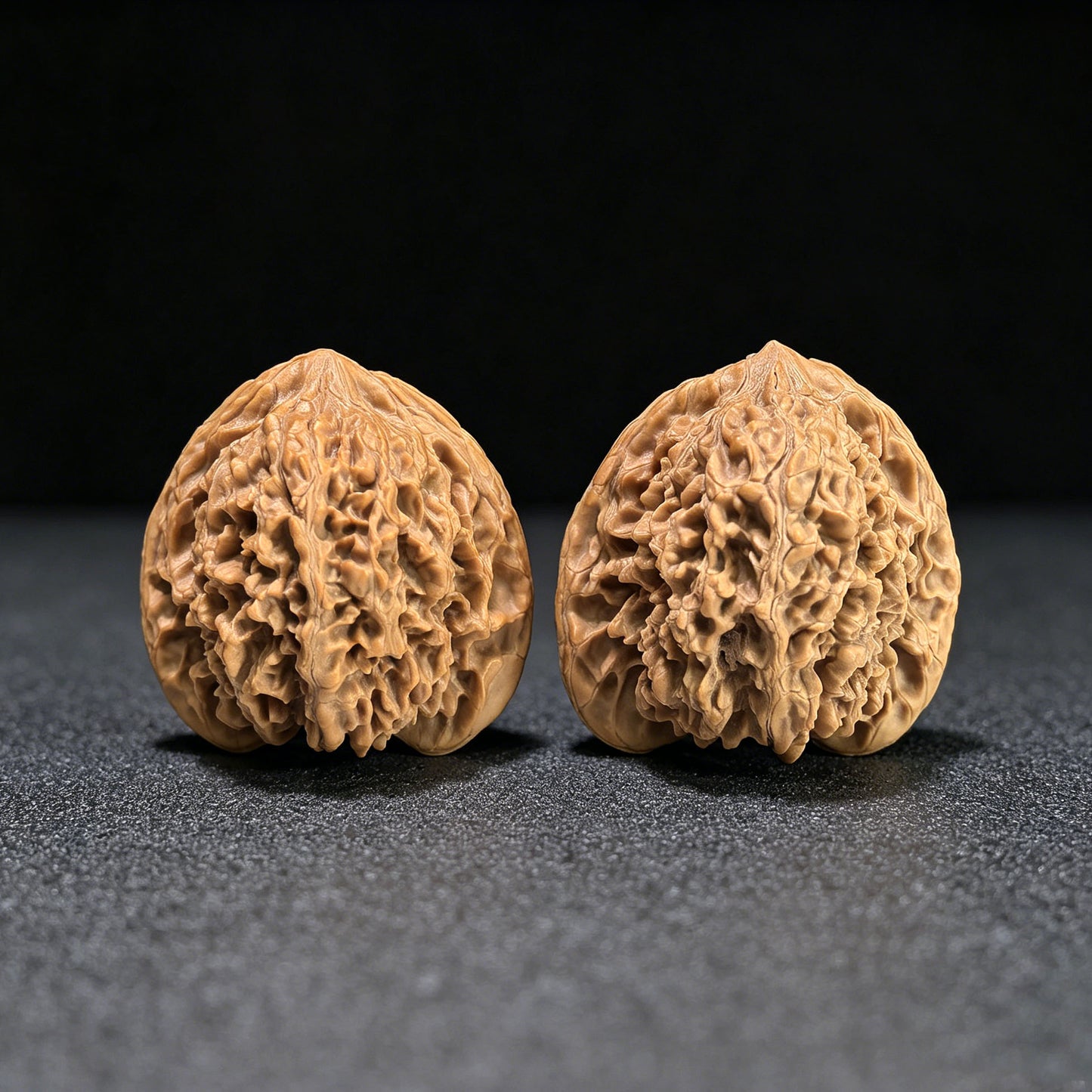 "Peach Heart Concave Base Starry Sky" Mantianxing Wenwan Walnuts Pair | 38.0mm x 37.0mm | MTX-1410