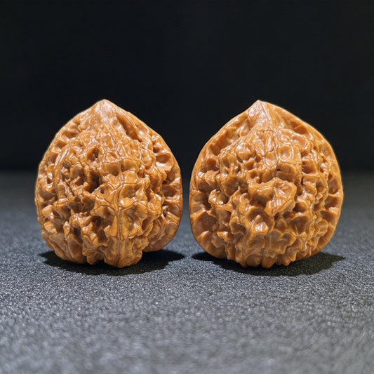 "Official Hat" Guanmao Classic Heritage Low-Profile Wenwan Walnuts Pair | 45.0mm x 42.0mm | GM-1107
