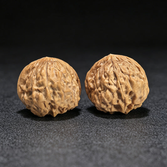 "Golden Toad Vessel" Jinchanzun Wenwan Walnuts Pair | 35.0mm x 38.0mm | JCZ-1401