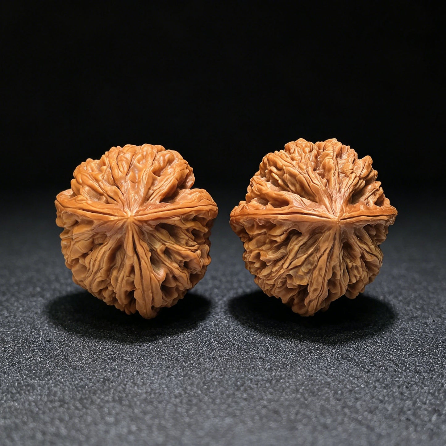 Three-Ribbed "Nine Dragons Sinew" (Jiulongjin Sanling) Scholar Walnuts Pair | 38.0mm x 41.0mm | Deep-Belly Geometry | Singularities Grade Masterpiece | Stock ID: JLJSN-1401E