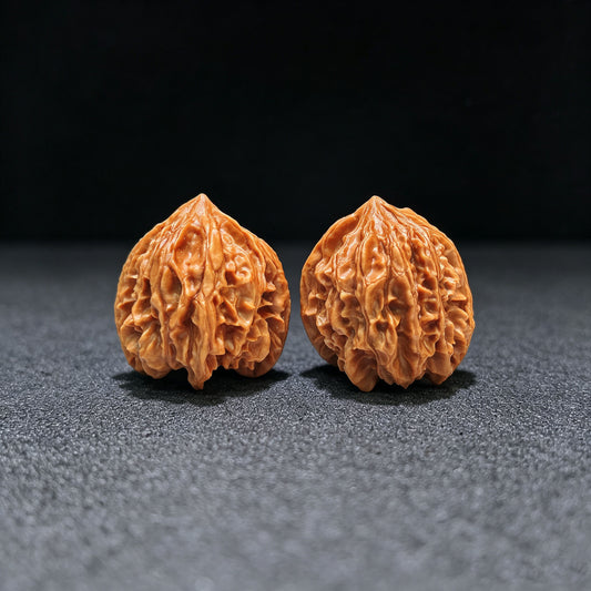 "Mini Wild Specimen" Xiao Yasheng (Shounian) YS-1105 Pocket-Sized Wenwan Walnuts Pair | 31.0mm x 31.0mm | YS-1105