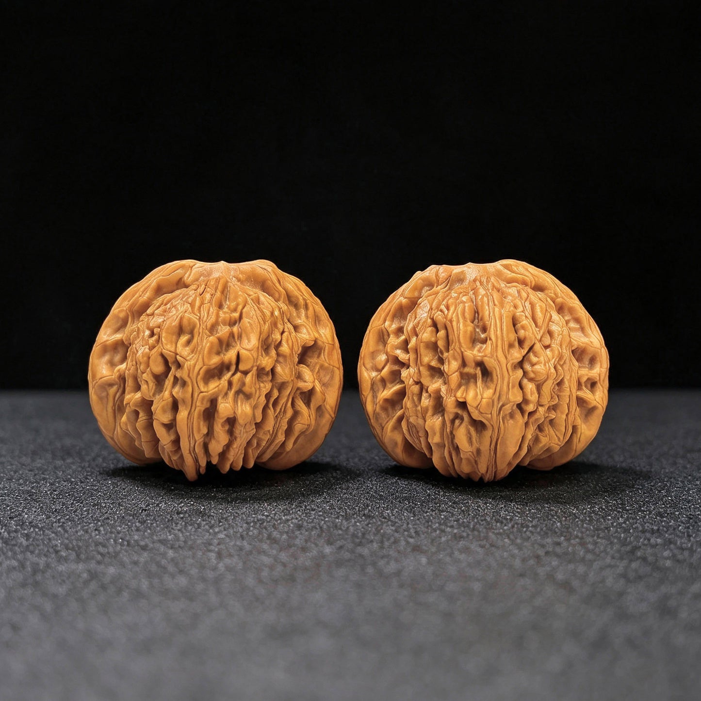 "Four-Tower Lionhead" Sizuelou Lionhead SZL-SY1C5 Low-Profile Wenwan Walnuts Pair | 47.0mm x 44.0mm | SZL-SY1C5