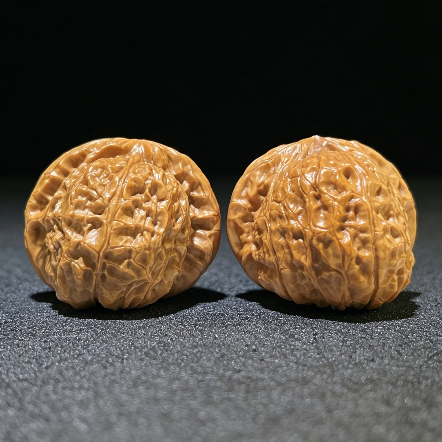 "Pumpkin Block" Nanguadun Wenwan Walnuts Pair | 42.0mm x 44.0mm | NGD-1102