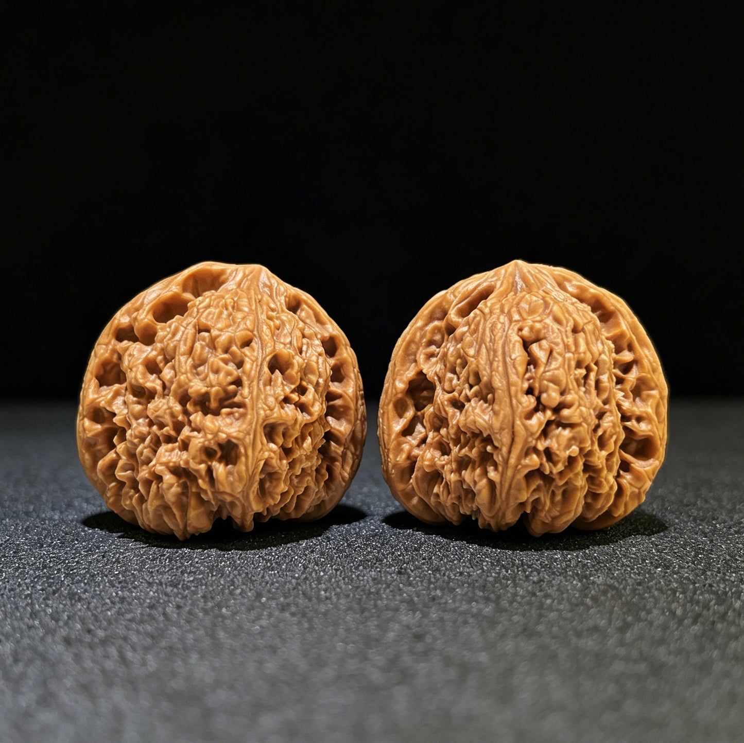 The Renowned "Red-Shell Nanjiang Stone" Hongke Nanjiangshi Heritage Pair | 40.0mm x 39.0mm | HPNJS-1101