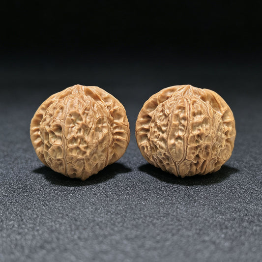 "Pumpkin Dun" Nanguadun NGD-1108 Low-Profile Wenwan Walnuts Pair | 47.0mm x 46.0mm | NGD-1108