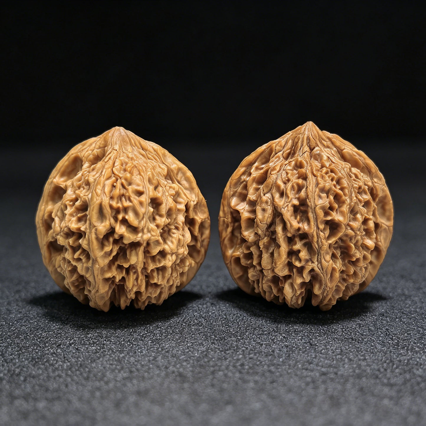 "Concave Base Peach Heart Starry Sky" Taoxin Aodi Mantianxing MTX-1407 Low-Profile Wenwan Walnuts Pair | 40.0mm x 37.0mm | MTX-1407