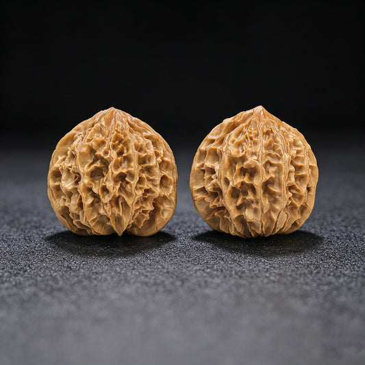 "Lantern Lionhead" Denglong Shizitou Low-Profile Wenwan Walnuts Pair | 45.0mm x 42.0mm | DL-1502C
