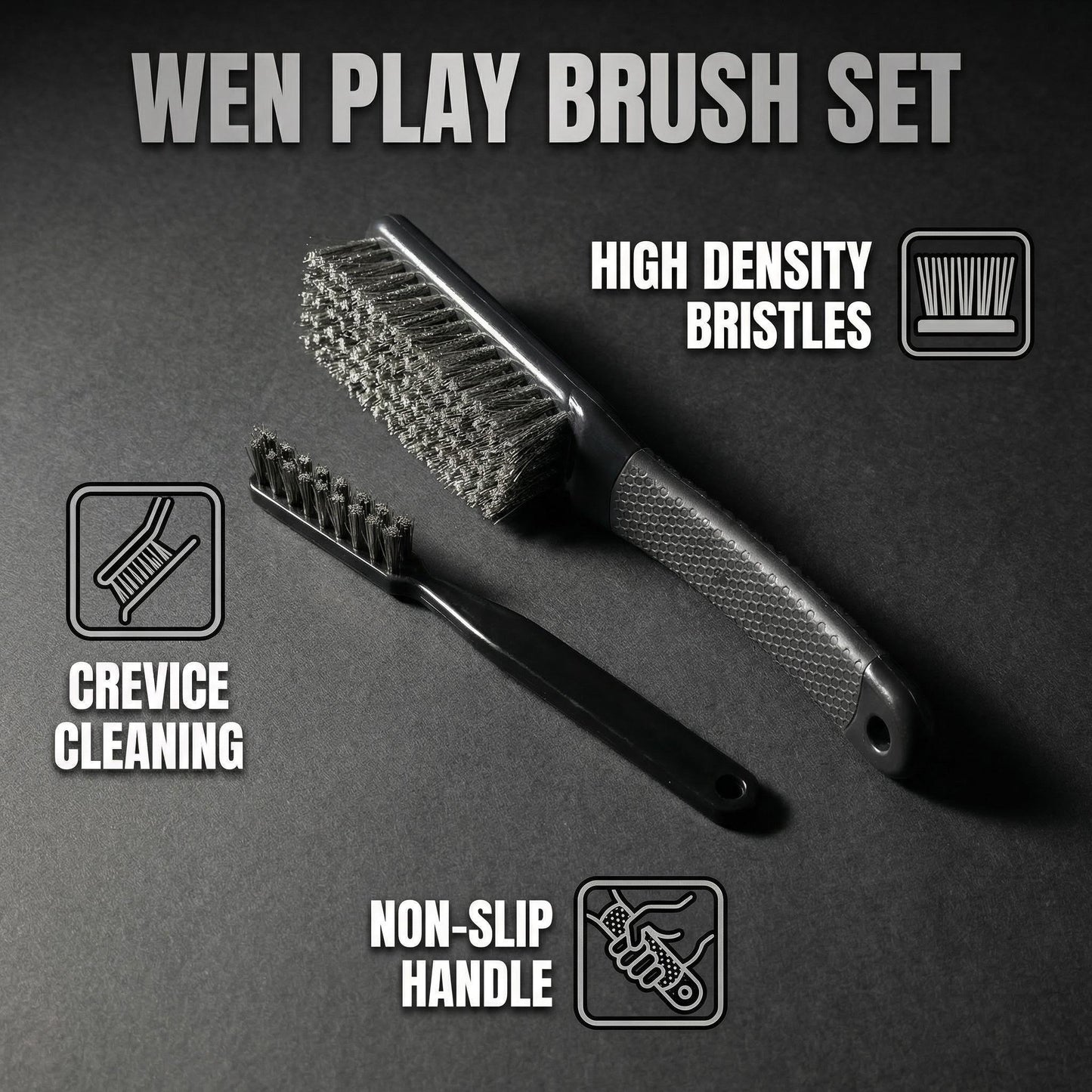 Professional Wenwan Walnut Wire Brush Set | Soft 304 Steel Polishing Brush & Single-Row Hard Steel Cleaning Brush