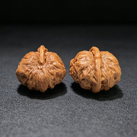 "Miniature Crystal Frog Hawk-Beak Smooth-Sailing" (Xiu Zhen Shui Jing Wa Ying Zui Yi Fan) Scholar Walnuts | Ultra-Rare 35.0mm x 35.0mm Isometric Profile | Singularities Grade Masterpiece | Stock ID: SJWYZYF-CG201E