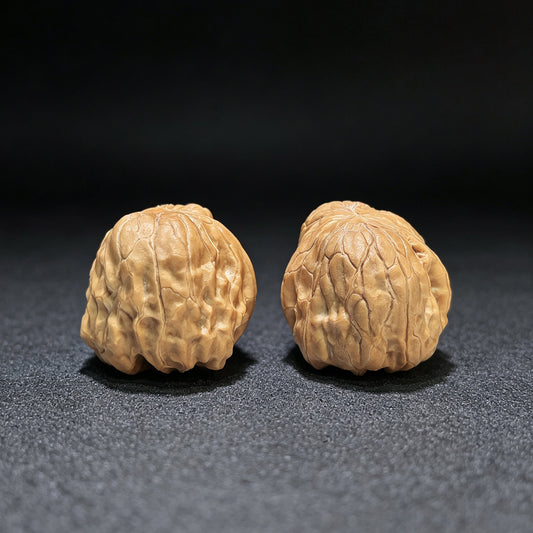 "Golden Toad Vessel" Jinchanzun JCZ-1601 Low-Profile Wenwan Walnuts Pair | 29.0mm x 34.0mm | JCZ-1601