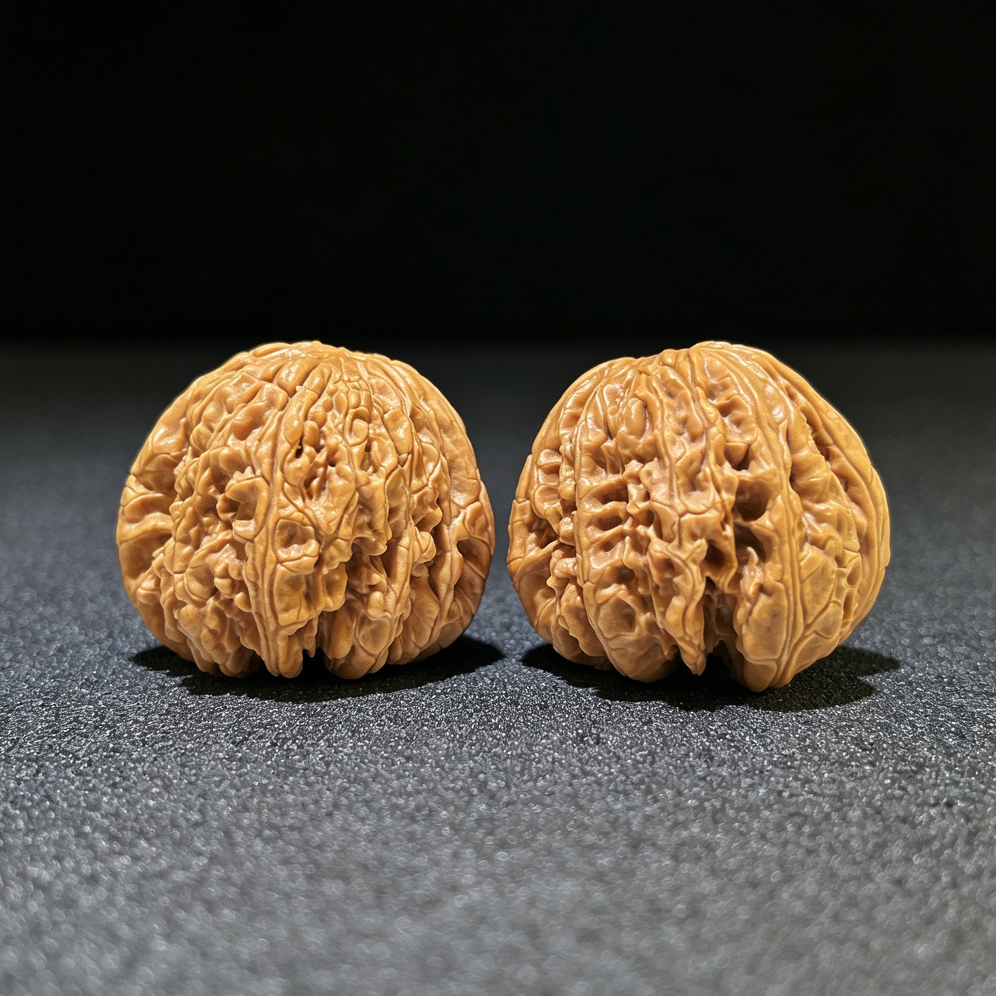 Blizzard Wenwan Walnuts (BX-1103) - Perfectly Paired 42mm x 40mm Antique Culinary Heirlooms, High-Density Wild Mountain Walnut Collection, Zen Meditation Art Gift