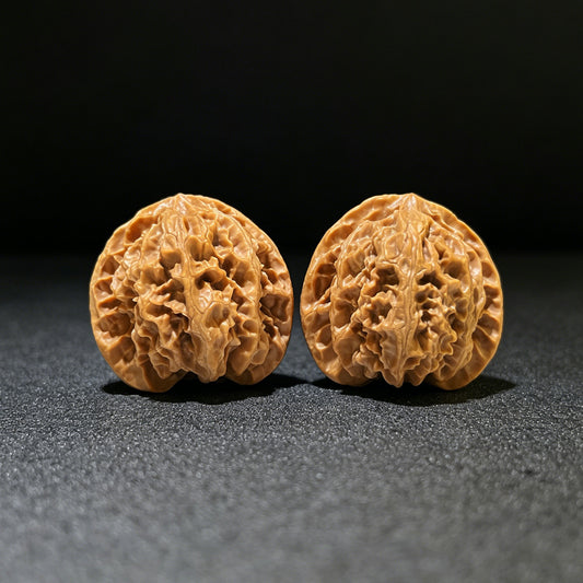 "Apfelgarten" Pingguoyuan Wenwan Walnuss-Paar | 37,0 mm x 34,0 mm | PGY-1103