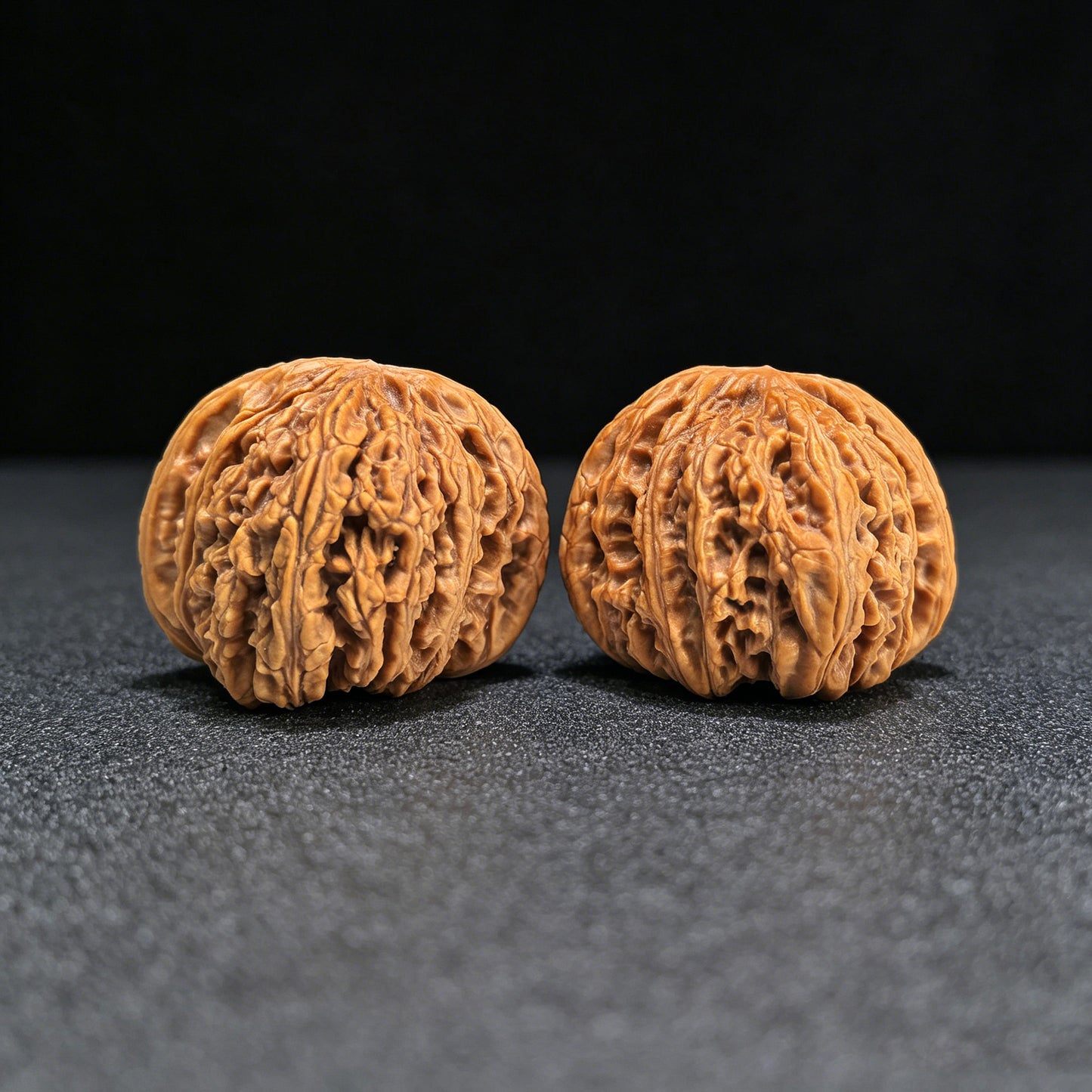 The Radiant "Ruby Fine-Line" Hongbaoshi Miwen Compressed Collector Pair | 41.0mm x 41.0mm | HBS-1401