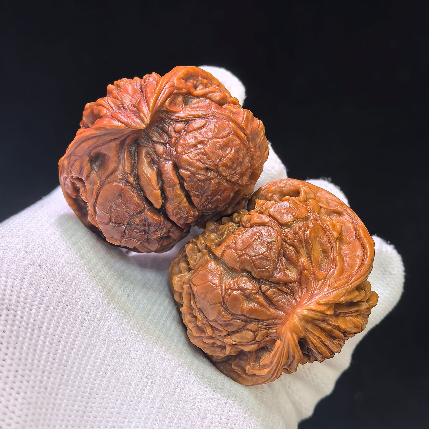 "The Serpent King & Queen" (Shewang Shehou) Scholar Walnuts Pair | 41.0mm x 35.0mm | Legendary Heritage Matching | Exclusive Collector Grade Masterpiece | Stock ID: SWSH-C01E