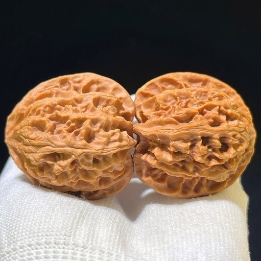 "Apple Garden" Pingguoyuan PGY-1108 Low-Profile Wenwan Walnuts Pair | 41.0mm x 38.0mm | PGY-1108