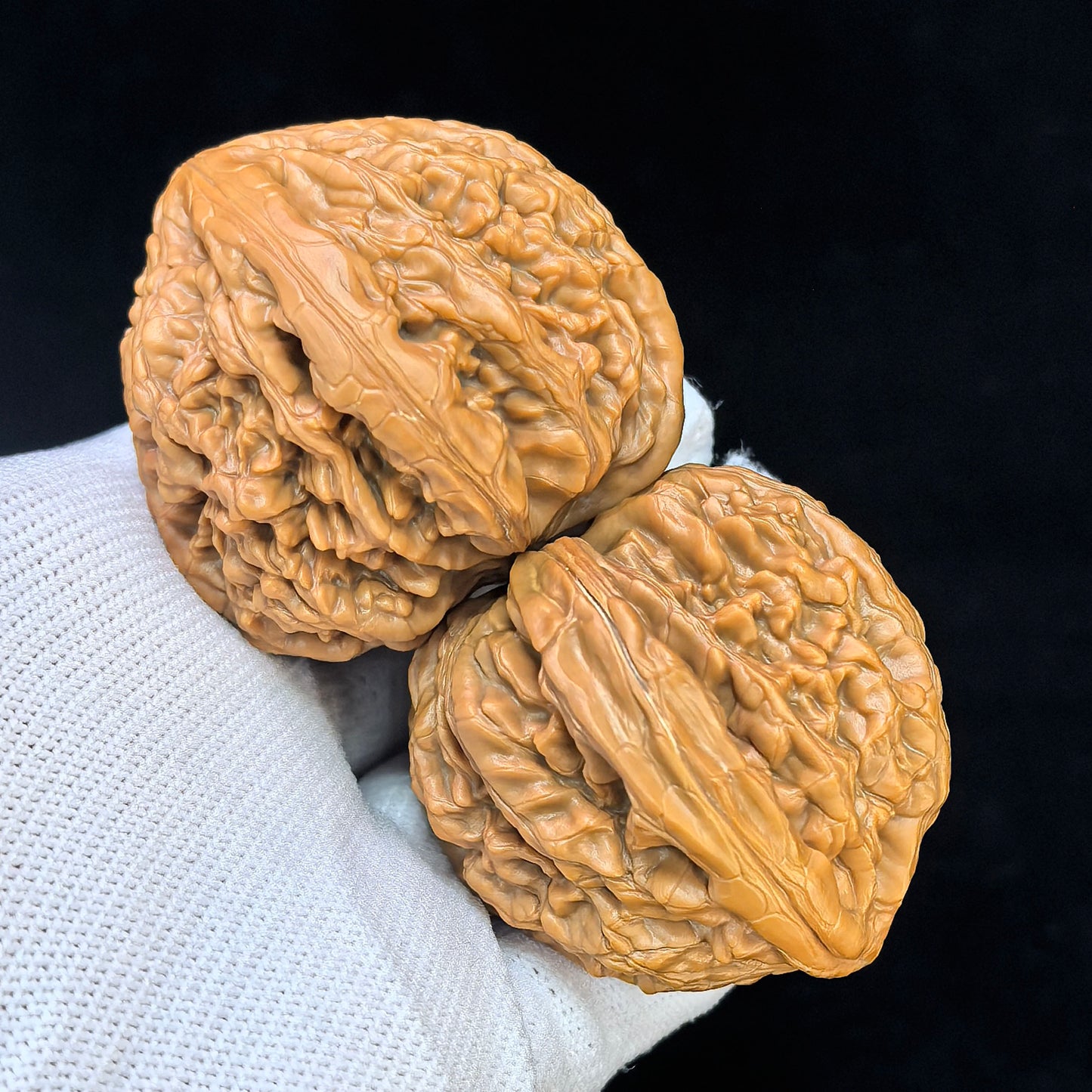 "Jixian Tiger Head King" Jixian Hutouwang JSHTW-SY1F1 Low-Profile Wenwan Walnuts Pair | 43.0mm x 45.0mm | JSHTW-SY1F1