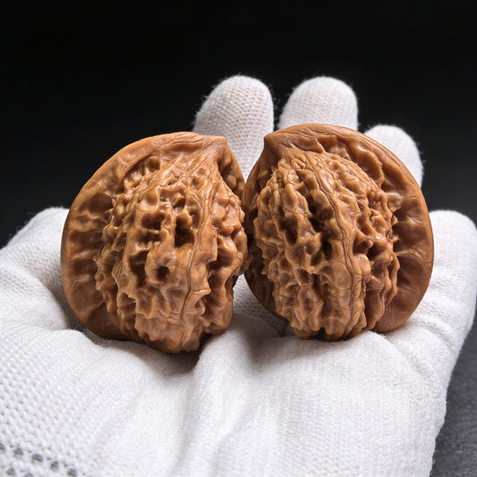 The "Horseshoe Half-Wall" (Ma Ti Ban Bi) Twin Pair | Boutique Grade | 36.0mm x 37.0mm | MTBB-401C