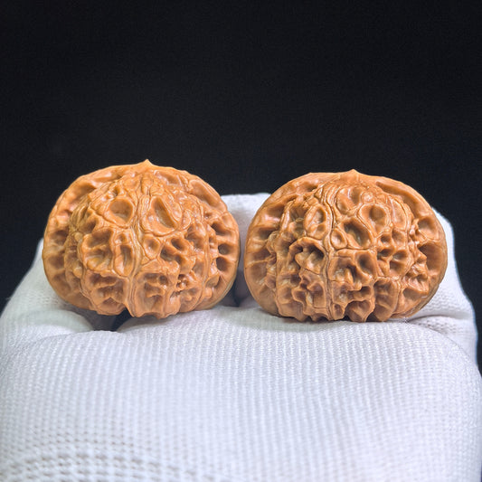 "Palace Lantern" Gongdeng GD-SY1A8 Low-Profile Wenwan Walnuts Pair | 40.0mm x 40.0mm | GD-SY1A8
