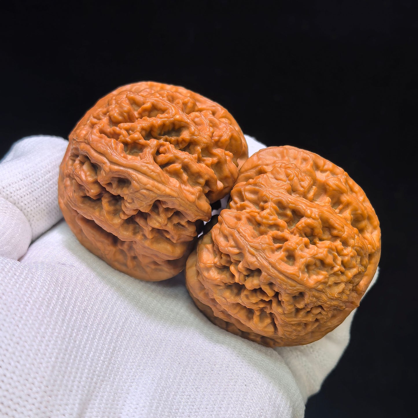 "Large Thick Rib" Dacujin Wenwan Walnuts Pair | 48.0mm x 47.0mm | DCJ-1551C