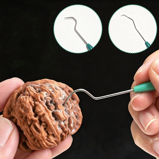 Wenwan Walnut Deep Cleaning & Maintenance Tool Set | Dual-Head Precision Hook & 10-Piece Stainless Steel Wire Filament Pack