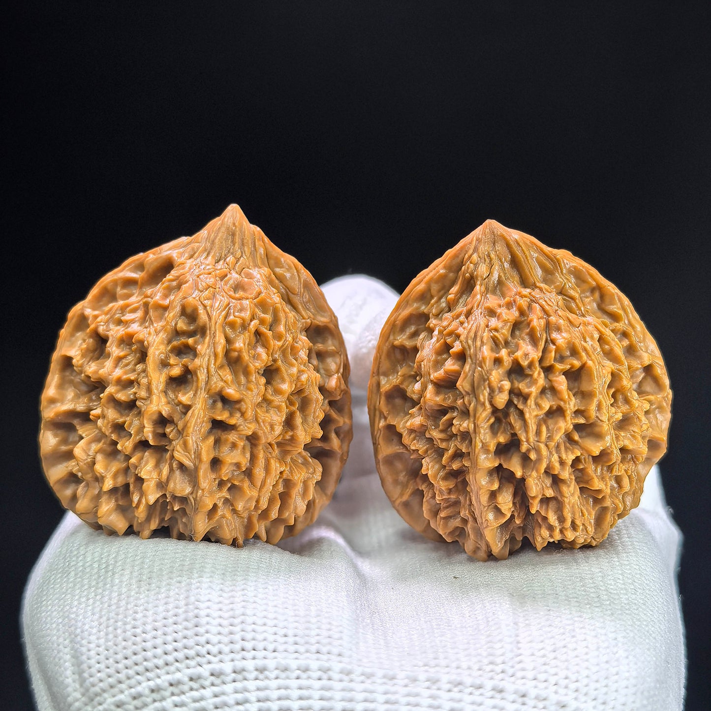 "Concave Base Peach Heart Starry Sky" Taoxin Aodi Mantianxing MTX-1406 Low-Profile Wenwan Walnuts Pair | 41.0mm x 41.0mm | MTX-1406