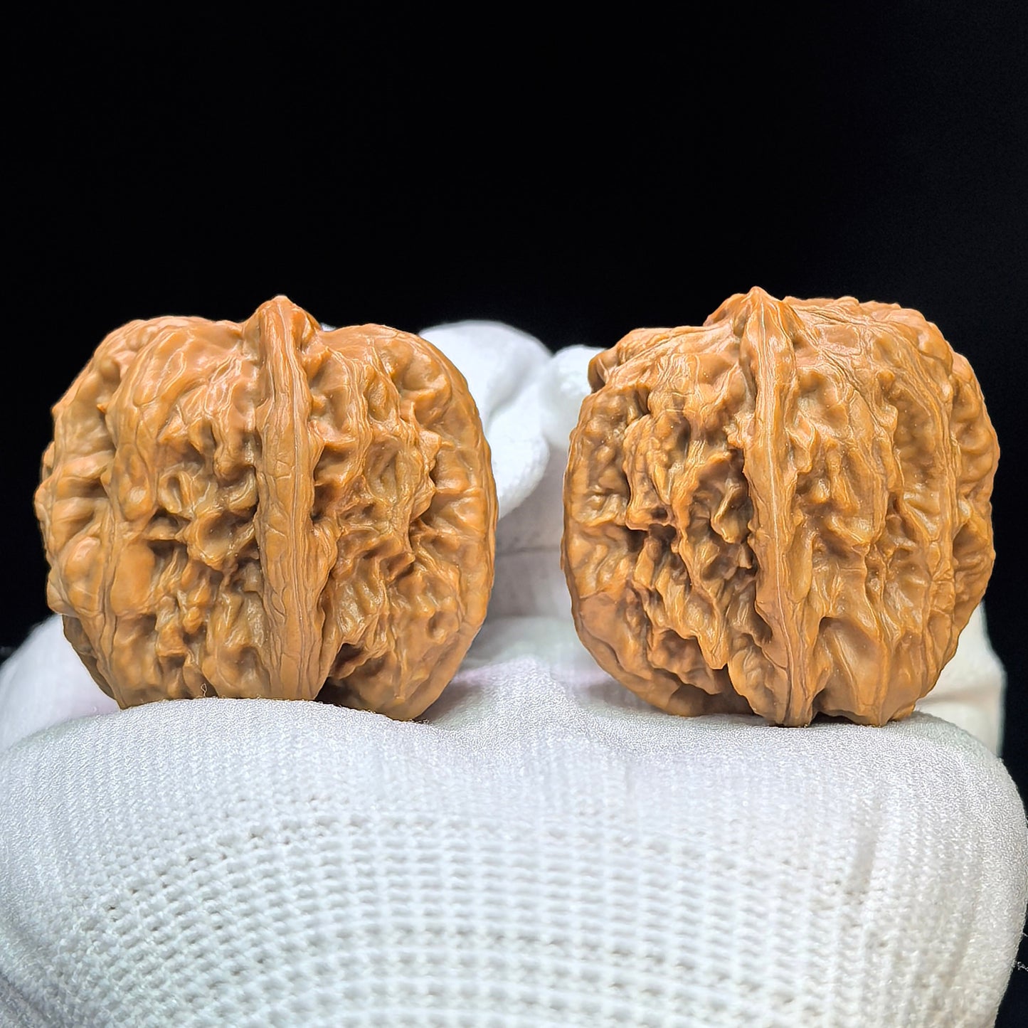 "Pinggu Square / Block" Pinggu Fangkuai PGFK-1502C Low-Profile Wenwan Walnuts Pair | 33.0mm x 39.0mm | PGFK-1502C
