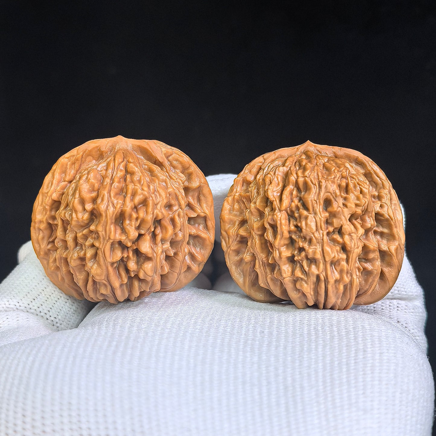 "Han High Tower" Hangao Lou HGL-SY1A3 Low-Profile Wenwan Walnuts Pair | 39.0mm x 34.0mm | HGL-SY1A3