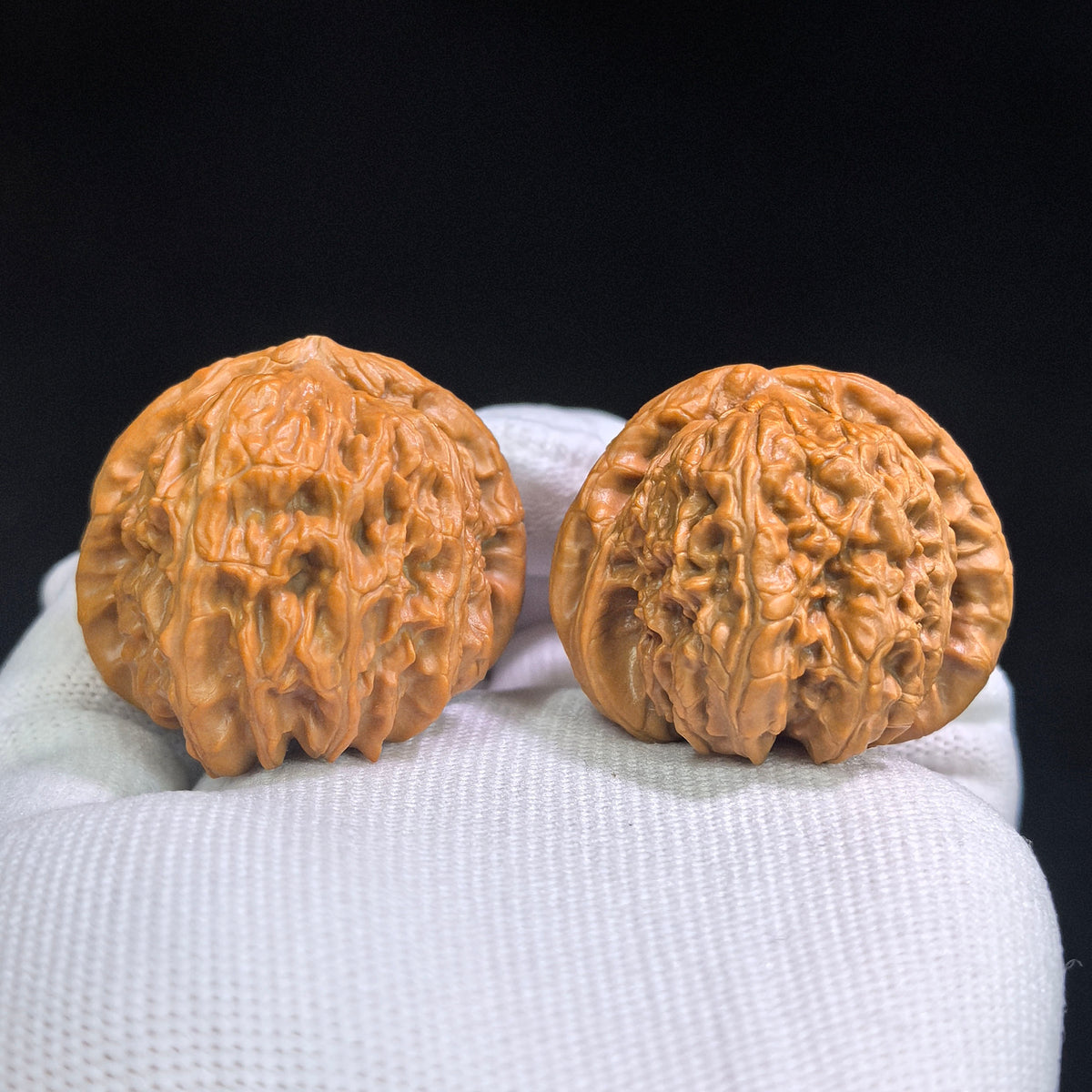 White Lion Wenwan Walnut Pair | Broad Round Profile | 40.0mm x 40.0mm | BSJ-SY1D0
