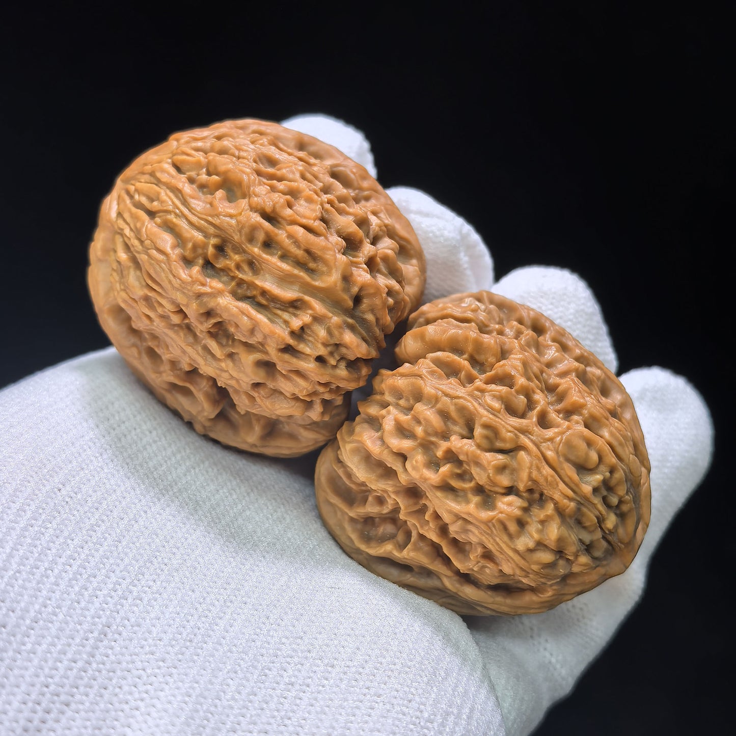 "Triangle Nanjiang Stone" Sanjiao Nanjiangshi Wenwan Walnuts Pair | 38.0mm x 38.0mm | NJS-1512C