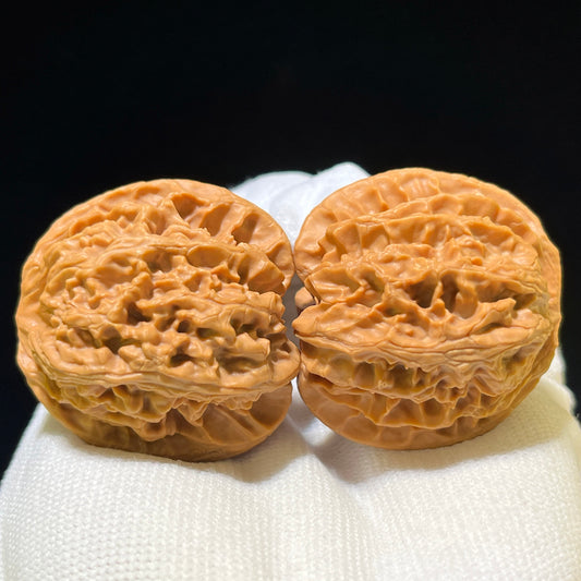 "Apple Orchard Lionhead" Pingguoyuan PGY-1107 Low-Profile Wenwan Walnuts Pair | 39.0mm x 37.0mm | PGY-1107