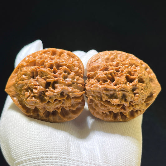 "Official Hat" Guanmao Classic Heritage Low-Profile Wenwan Walnuts Pair | 45.0mm x 42.0mm | GM-1107
