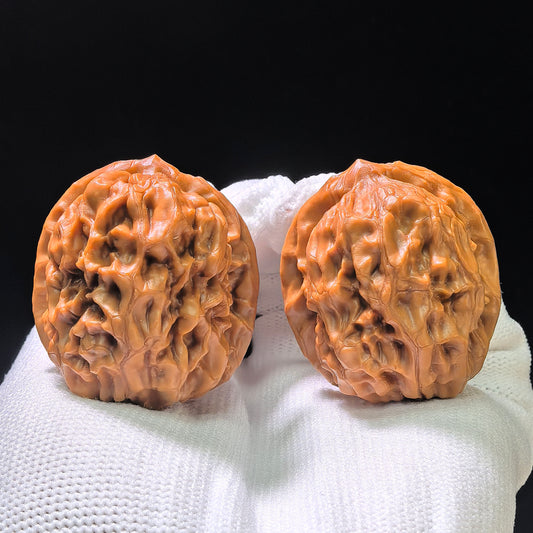 "Golf Ball" Gaoerfu Low-Profile Wenwan Walnuts Pair | 34.0mm x 37.0mm | GEF-1101