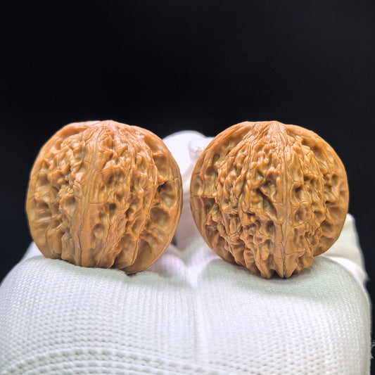 "Tall Stature Millstone" Gaozhuang Mopan MP-1404 Classic Wenwan Walnuts Pair | 36.0mm x 35.0mm | MP-1404