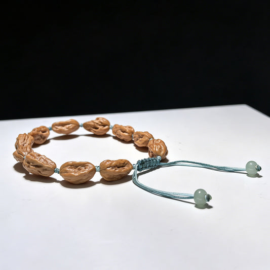 The Exquisite "Sunflower Seed" Guazi Pod Artisan Prayer Bracelet | 11-Bead Single Strand | GZSC-401E