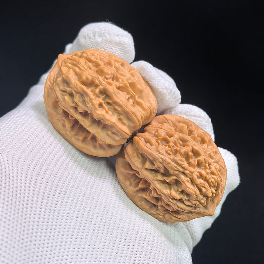 "Beijing Xiayun Ridge" Beijing Xiayunling XYL-SY1A2 Classic Wenwan Walnuts Pair | 32.0mm x 32.0mm | XYL-SY1A2