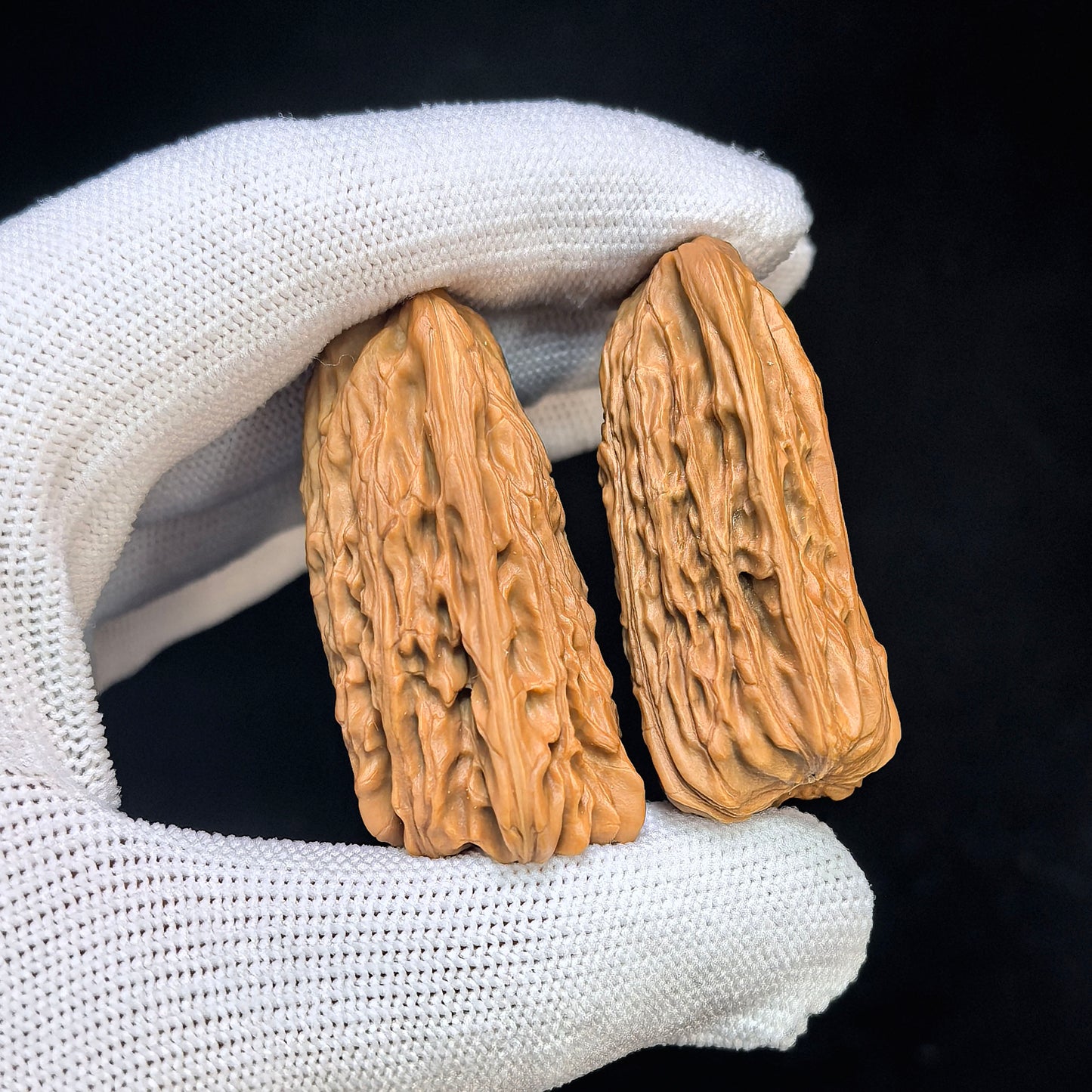 "Gold Bar" Jintiao Pocket Spinner Wenwan Walnuts Pair | 22.0mm x 22.0mm | JT-C239E
