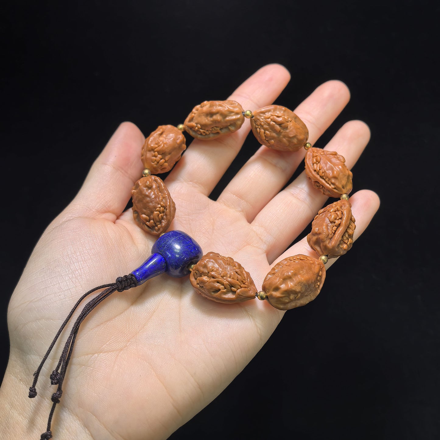 The Royal "Kylin Horn Embroidered Shoe" Qilin Jiao Hand-String (Zhijin Stone) | 19mm x 7-Piece | QLJSC-401E