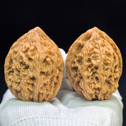 "Dagu Stone" Dagushi DGS-1602 Classic Wenwan Walnuts Pair | 40.0mm x 40.0mm | DGS-1602