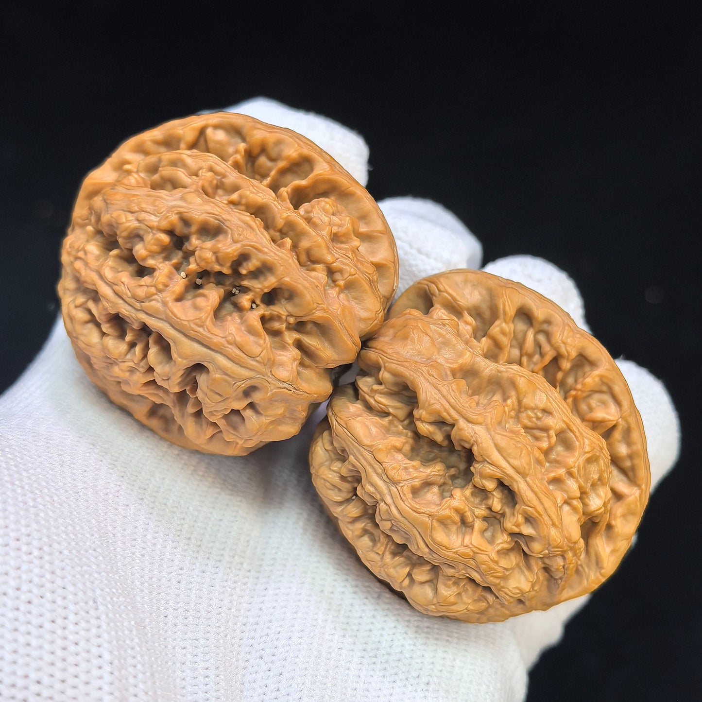 "Large Thick Ridge Vulture" Dacujin Zuoshandiao Wenwan Walnuts Pair | 43.0mm x 43.0mm | CJZSD-C232E