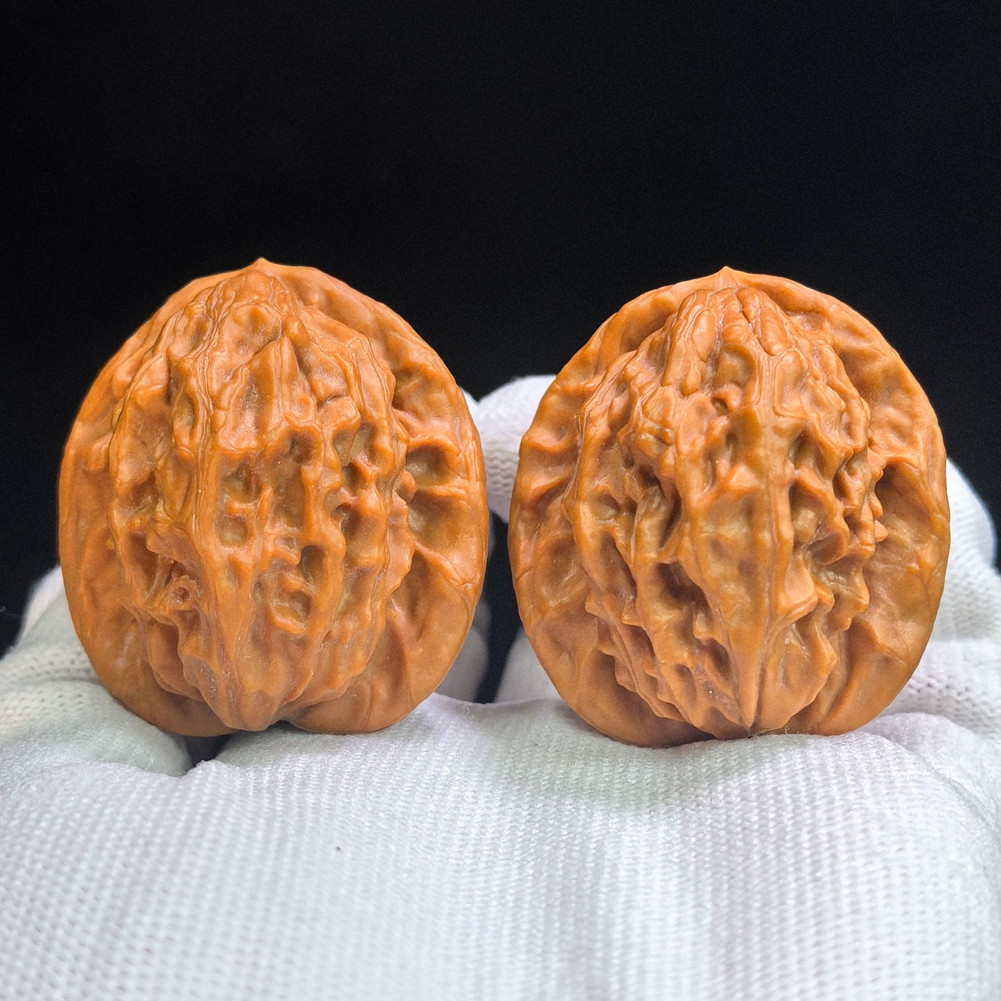 "Big Red Robe" Dahongpao DHP-17D7 Low-Profile Wenwan Walnuts Pair | 39.0mm x 39.0mm | DHP-17D7