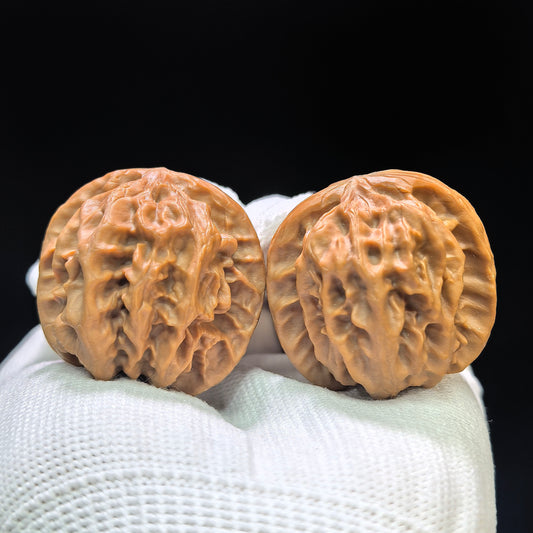 "Cao Dalong" Cao Dalong CDL-1601 Low-Profile Wenwan Walnuts Pair | 35.0mm x 36.0mm | CDL-1601