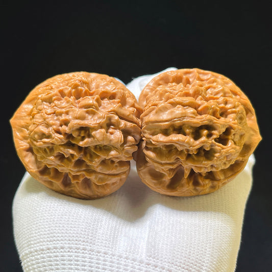"Official Hat" Guanmao Classic Heritage Low-Profile Wenwan Walnuts Pair | 47.0mm x 44.0mm | GM-1108