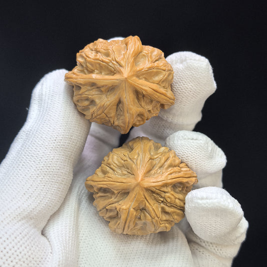 "Kaiserliches Jadesiegel Horizontal Kreuz" Yuxi Sileng Hengshizi Vierrippige Wenwan Walnusspaar | 31.0mm x 36.0mm | YSFN-C2211E