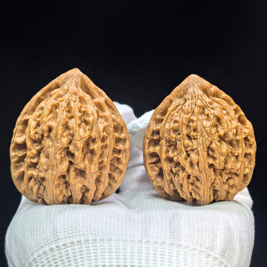 "King Tigerhead" Hutouwang Low-Profile Wenwan Walnuts Pair | 42.0mm x 39.0mm | HTW-1501C