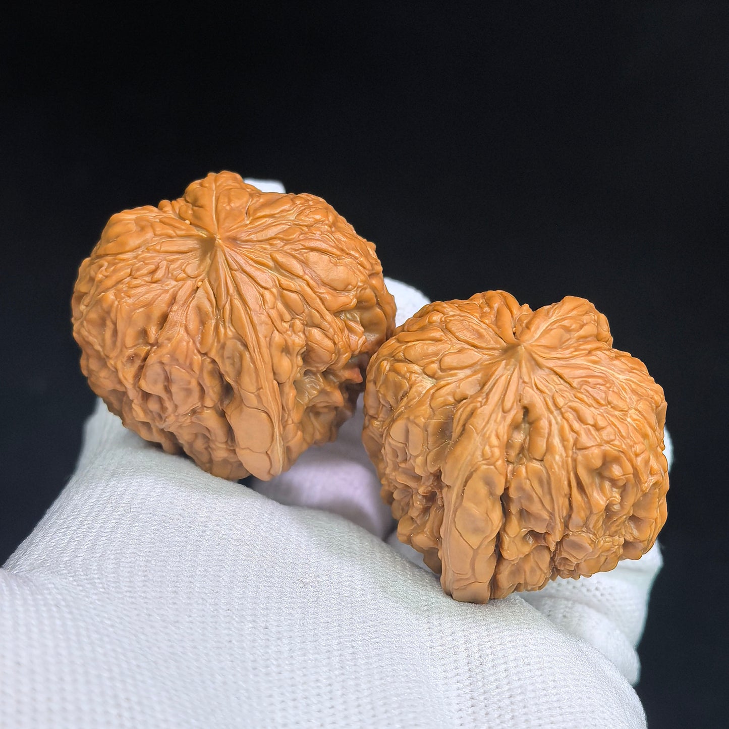 "Mountain Vulture Door Pier" (Mendun Zuo Shan Diao) Scholar Walnuts Pair | 36.0mm x 39.0mm | Deep-Belly Pocket Stance | Collector Grade Masterpiece | Stock ID: MD-SY1E5