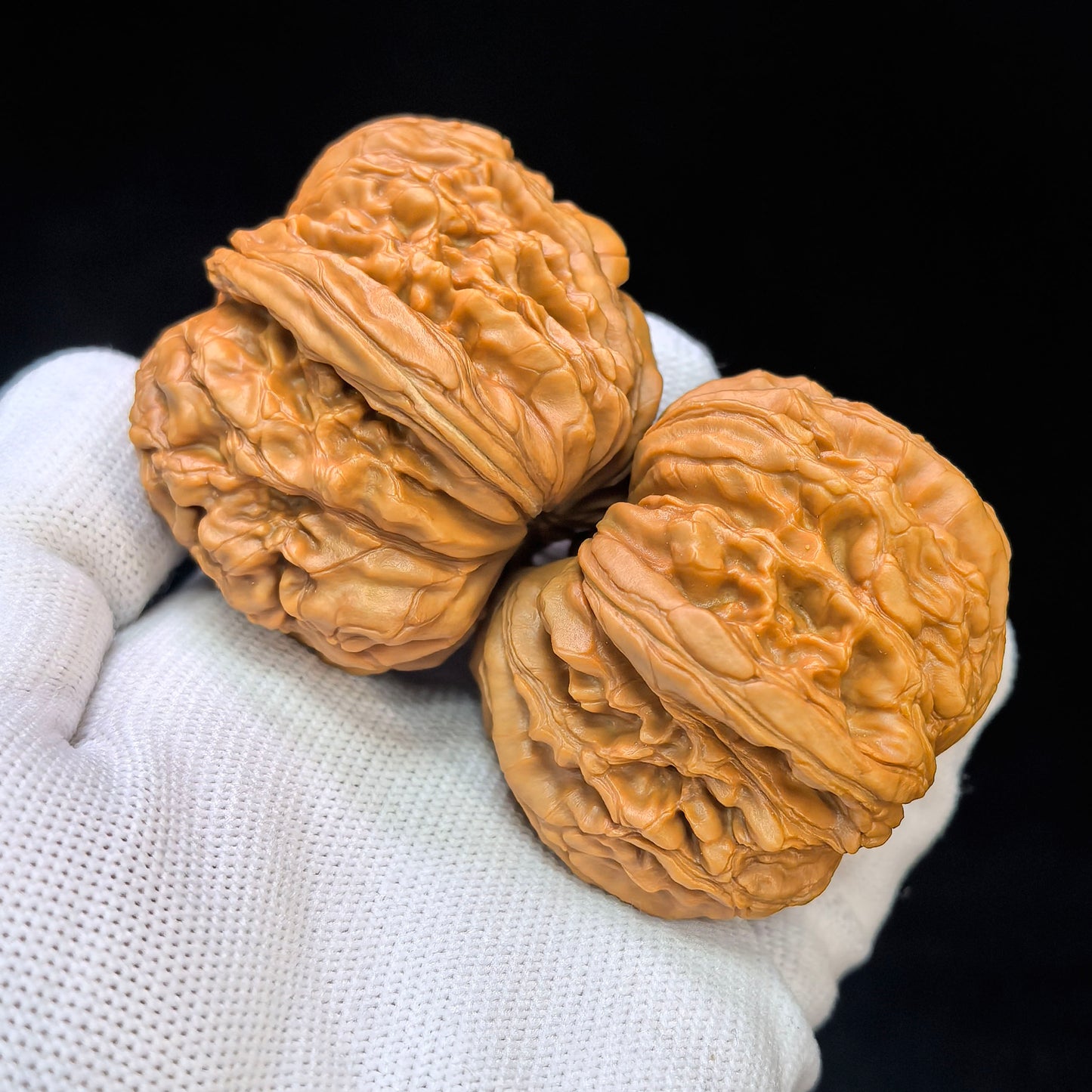 "Hua Kun Dragon" Huakunlong HTL-17F0 Low-Profile Wenwan Walnuts Pair | 48.0mm x 50.0mm | HTL-17F0